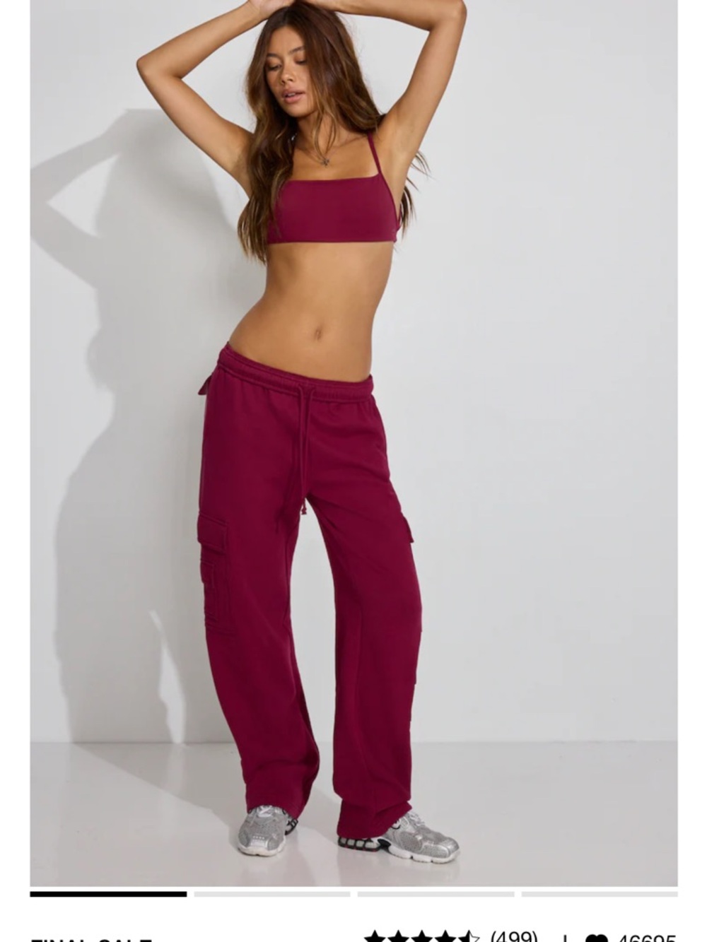 Garage Maroon Cargo Track Pants